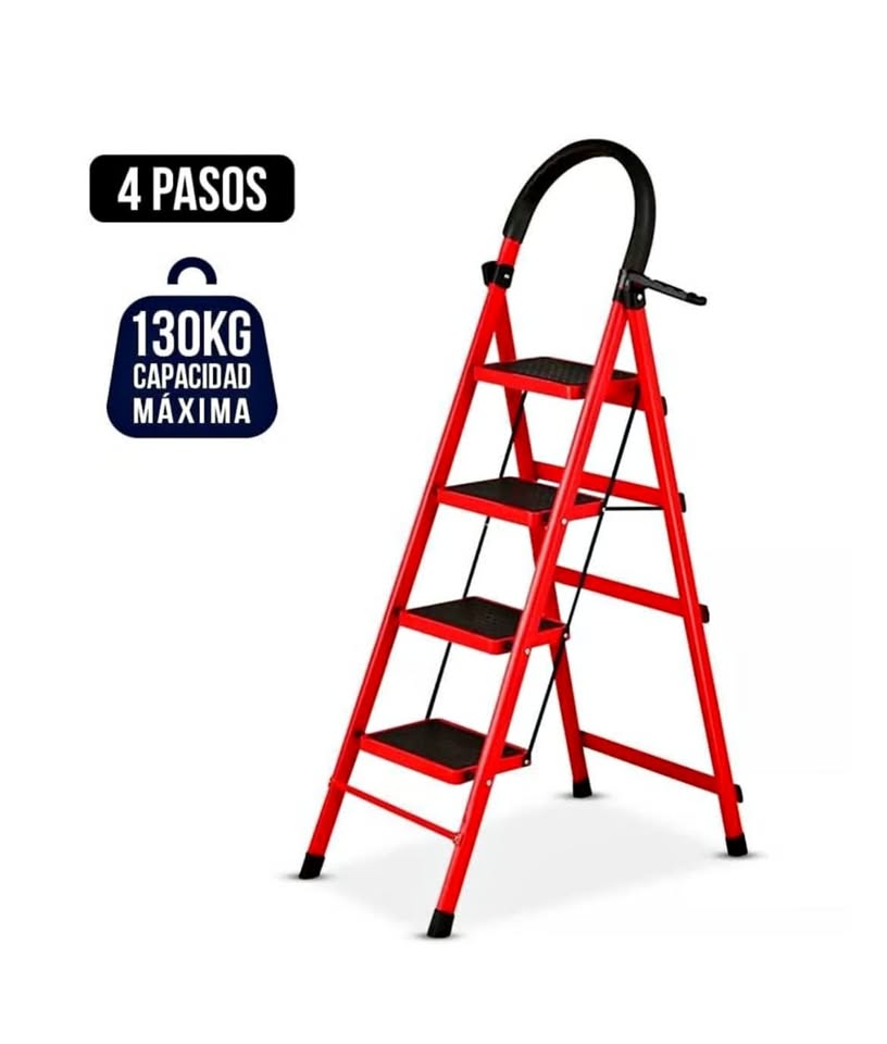 Escalera Plegable 4 Pasos Escalones Multifuncional