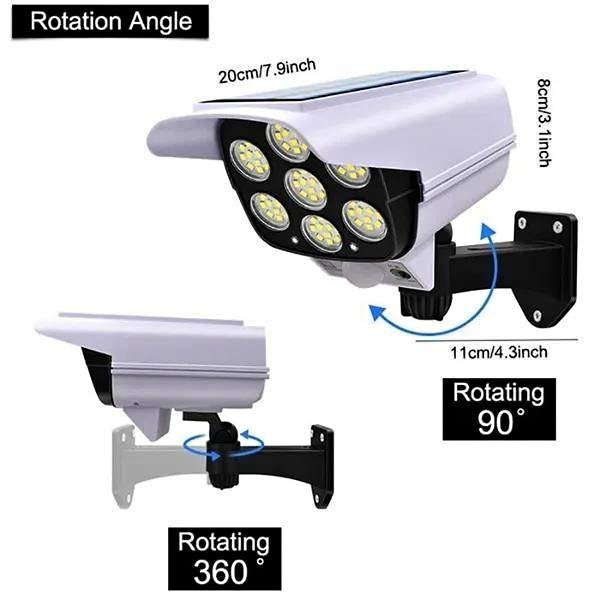 Lampara Solar Led Tipo Cámara De Seguridad Con Sensor Movimiento