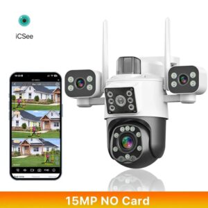Cámara De Seguridad Pulpo WiFi Exterior 3 Lentes 3K Con Visión Nocturna 360°