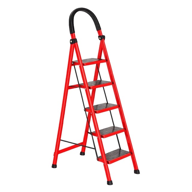 Escalera 5 pasos plegable ligera y segura