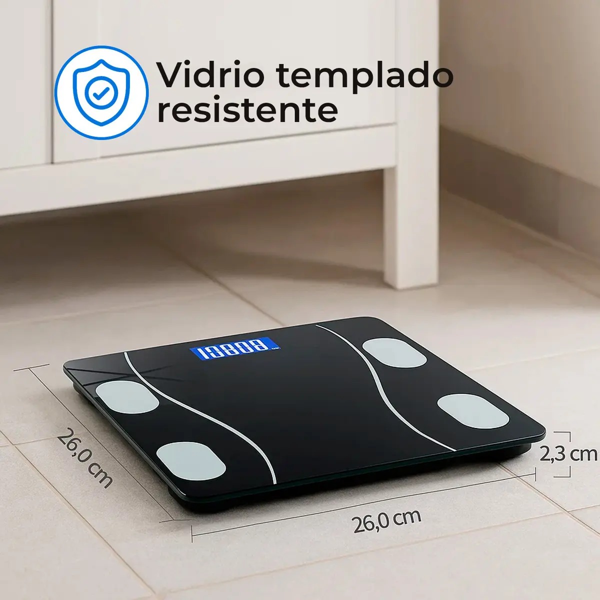 Balanza Digital Con Medidor Porcentaje De Grasa Y Bluetooth - Image 2