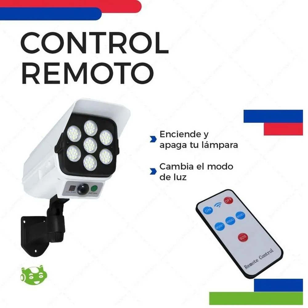 Lampara Solar Led Tipo Cámara De Seguridad Con Sensor Movimiento - Image 4